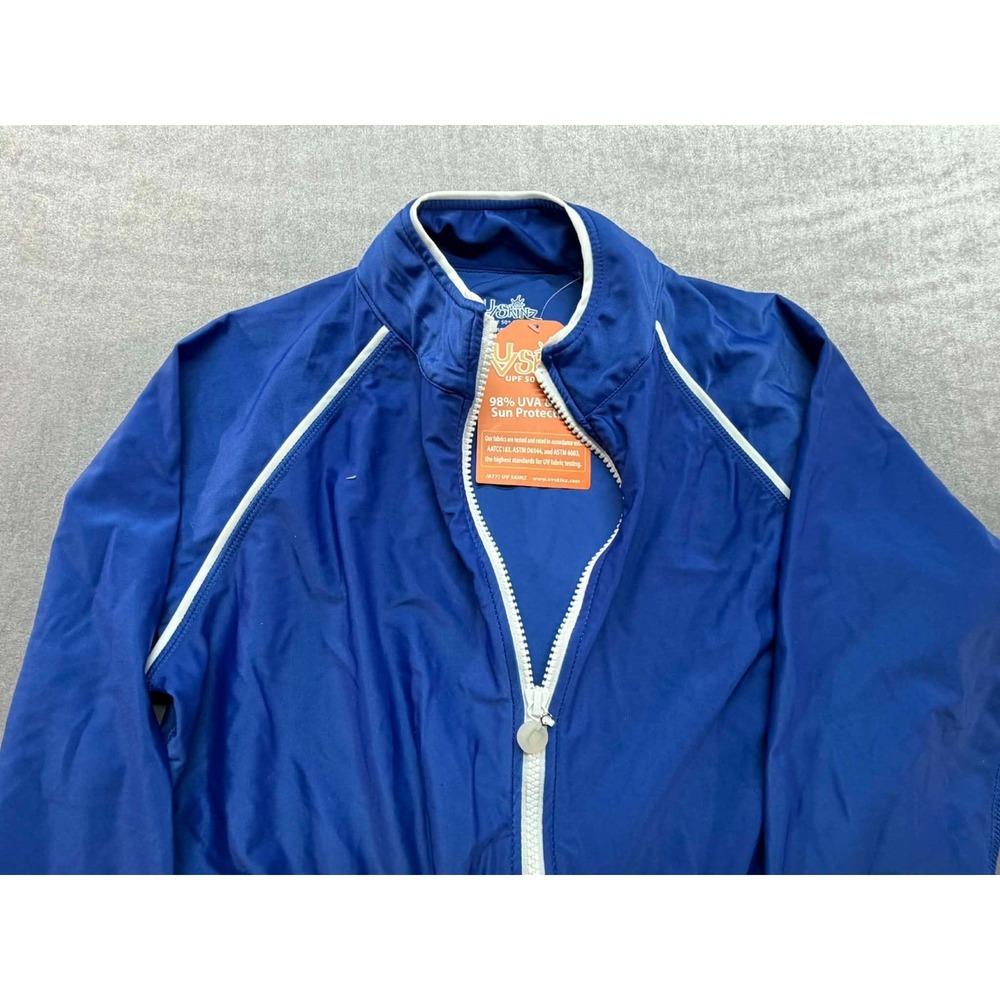 NWT UV Skinwear Zip up Women Jacket Swimming Beach Blue Size Small - Picture 2 of 8
